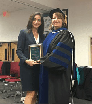 Dr. Varveris received the prestigious Patricia King Alumni Award from the University of St. Augustine.
