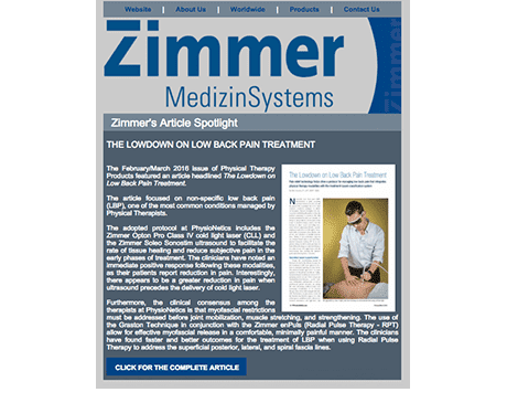 featured in the Feb issue of Physical Therapy products.